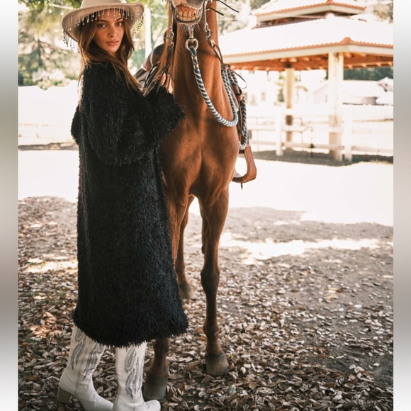 Boho Fabulous Faux Fur Long Jacket - Picture 5 of 5